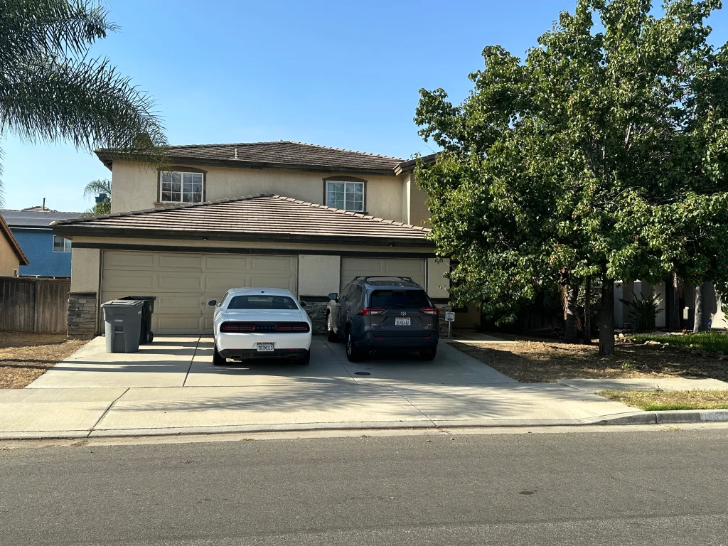 Front exterior of the two-story home at 4630 Ferngreen Drive in Hemet, California