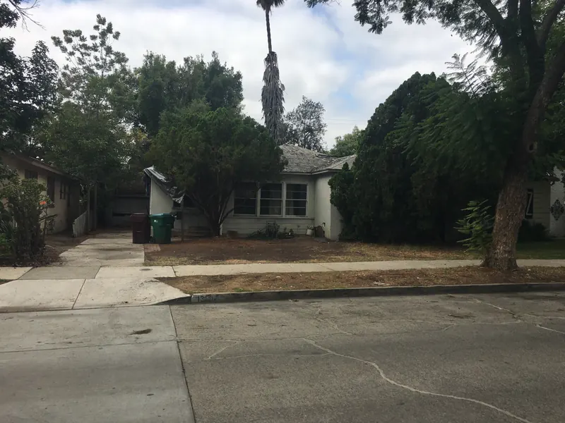 Exterior of the South Garnsey Street house in Santa Ana